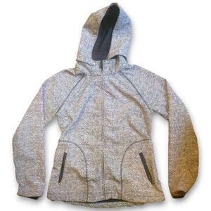 WAREHOUSE ONE - Fleece Lined Neutral Light Colored Hooded Jacket